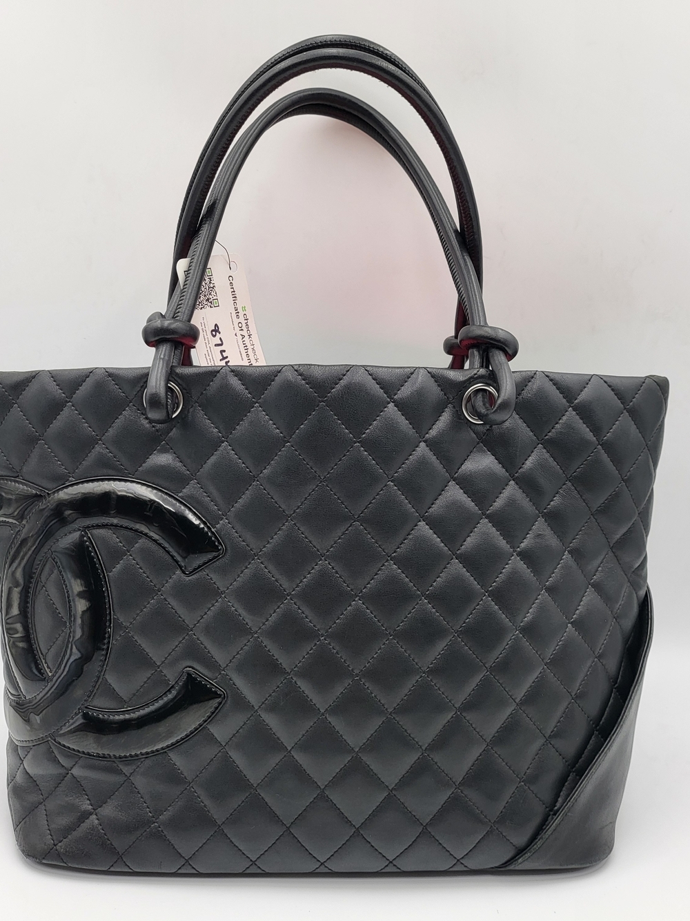 CHANEL Calfskin Quilted Cambon Ligne Tote Bag..Authentic w/COA....